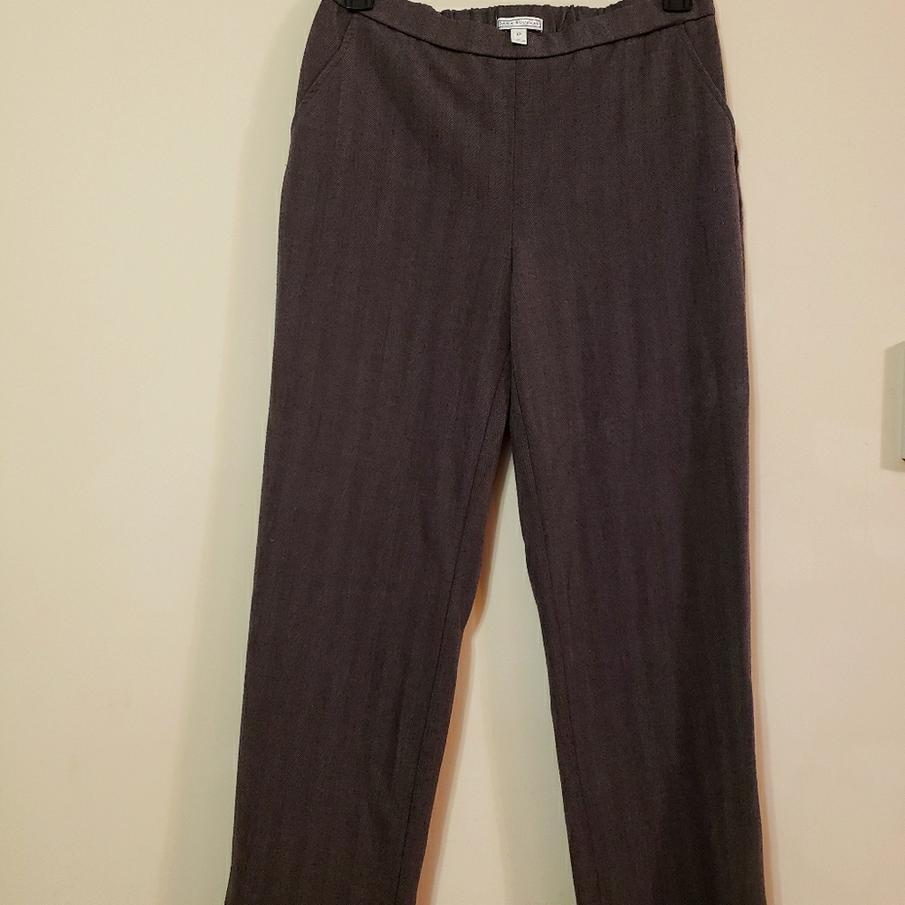 Straight leg loose fit pull on brown workwear pant